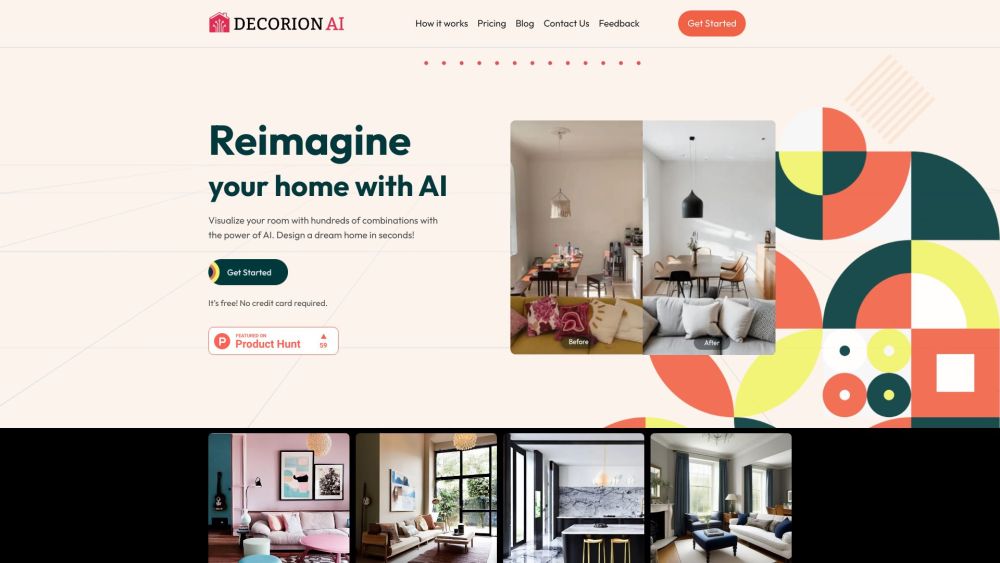 Decorion Website screenshot