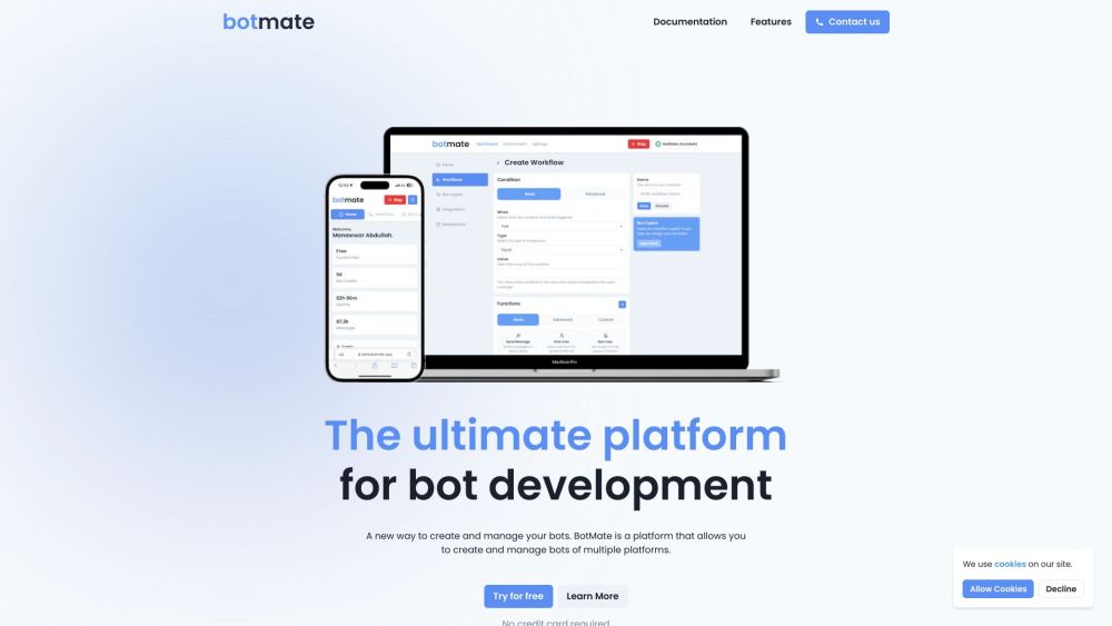 BotMate Website screenshot