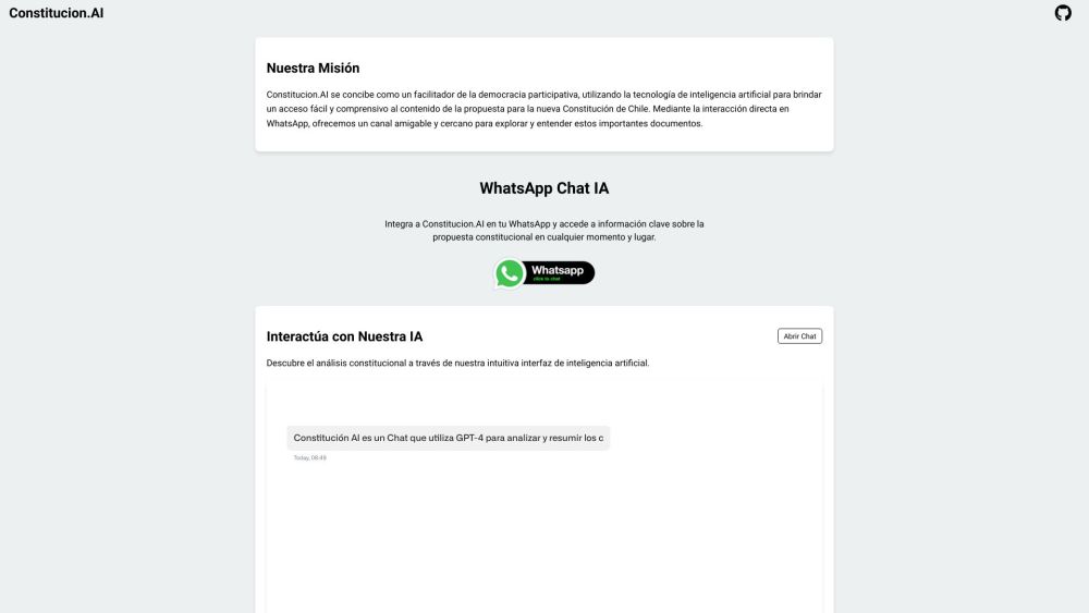 Constitucion.AI Website screenshot