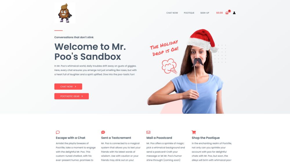 Mr. Poo's Sandbox Website screenshot