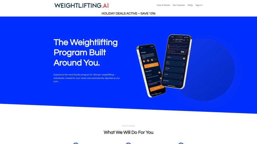 Weightlifting.AI Website screenshot