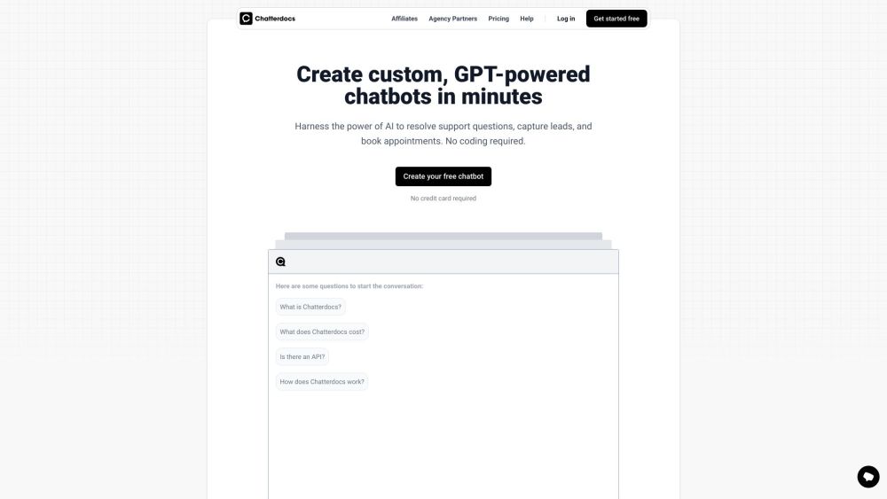 Chatterdocs Website screenshot