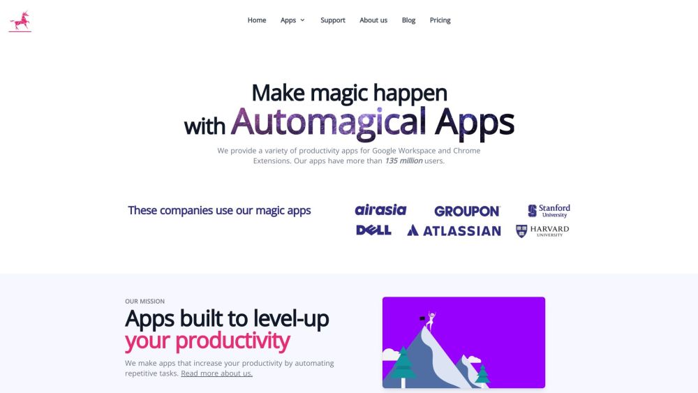 Automagical Apps Website screenshot