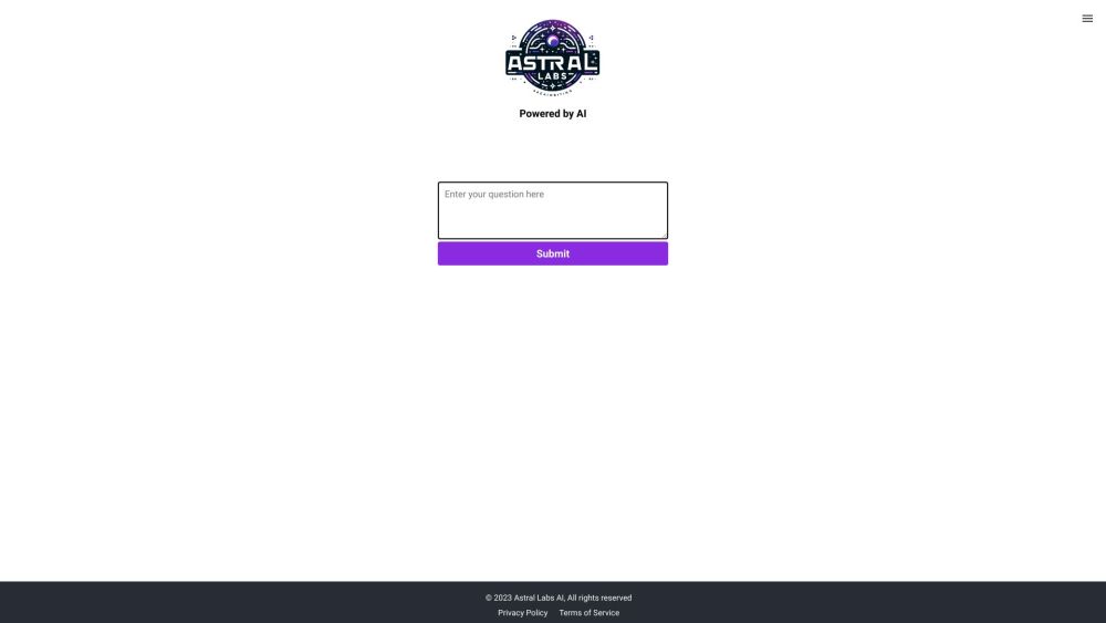 Astral Labs AI Website screenshot