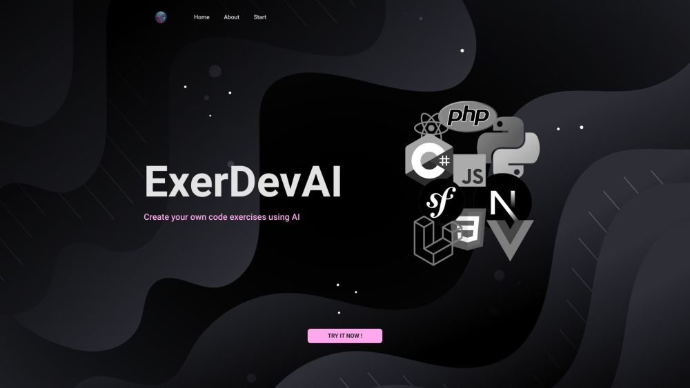 ExerDevAI Website screenshot