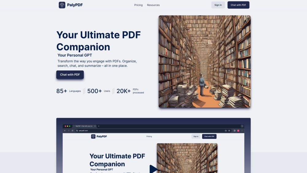 PalyPDF Website screenshot