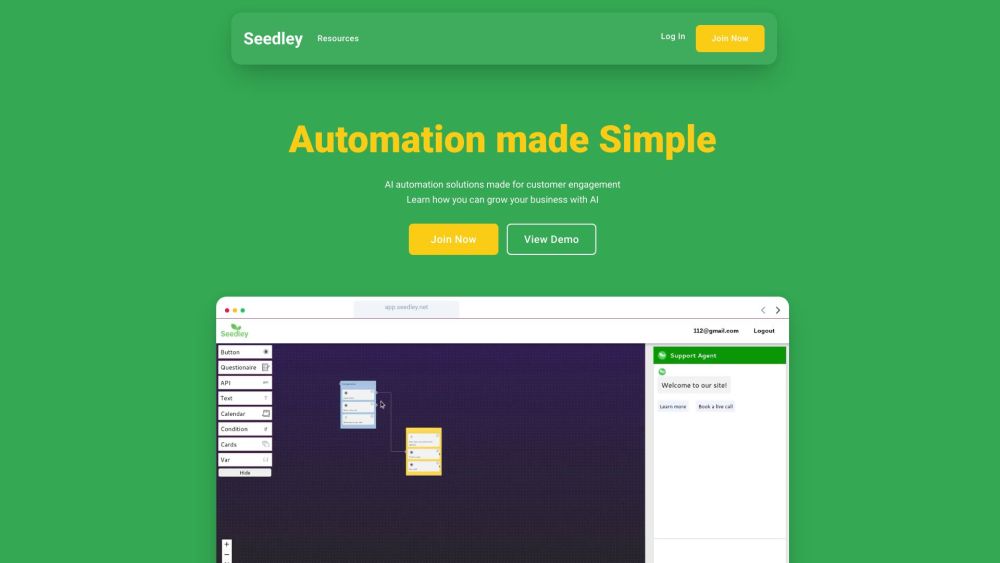 Seedley Website screenshot