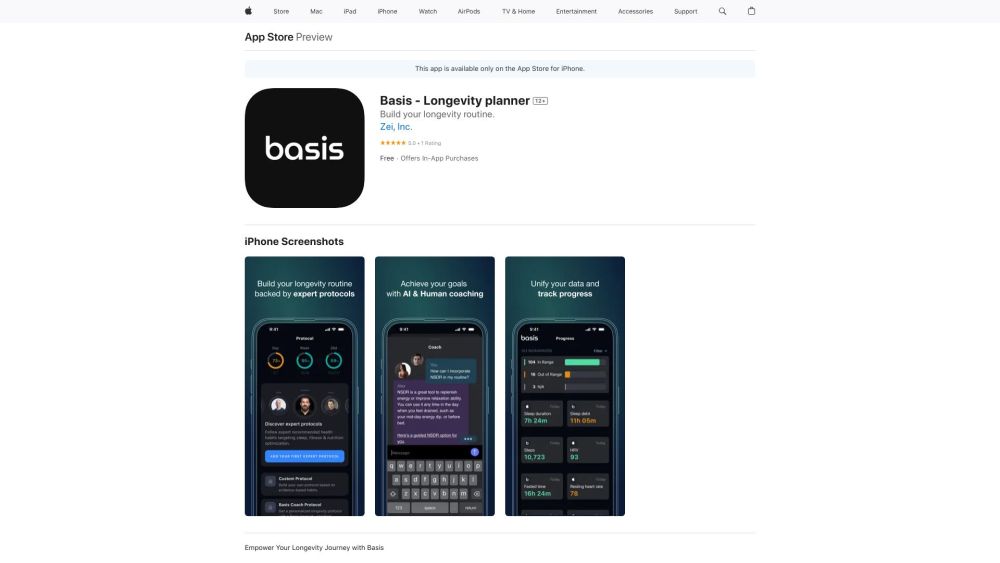 Basis Website screenshot