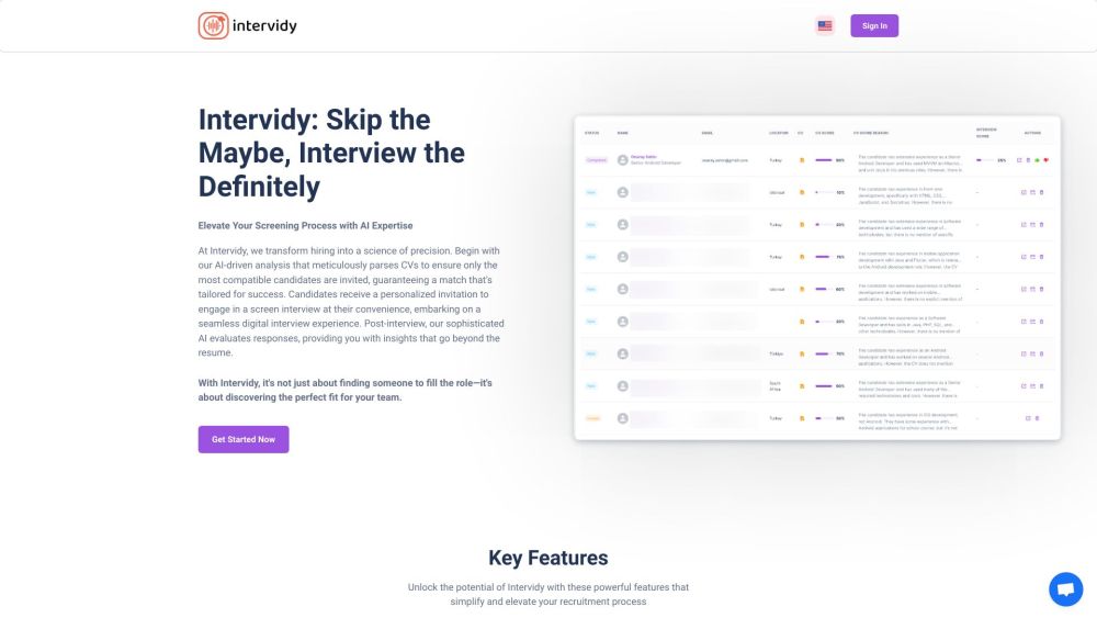 Intervidy Website screenshot