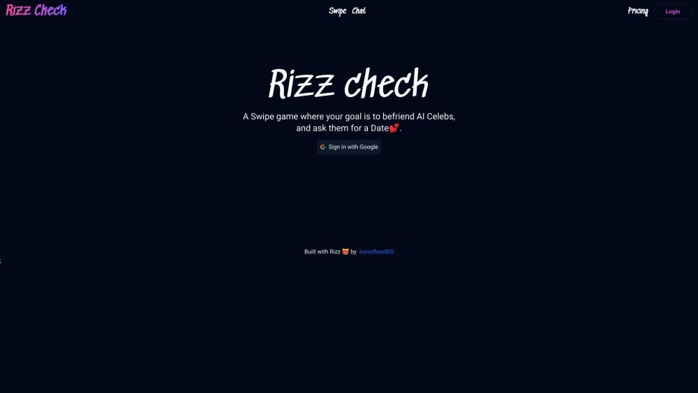 RizzCheck Website screenshot