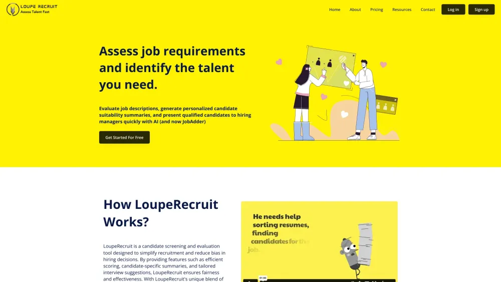 Loupe Recruit Website screenshot