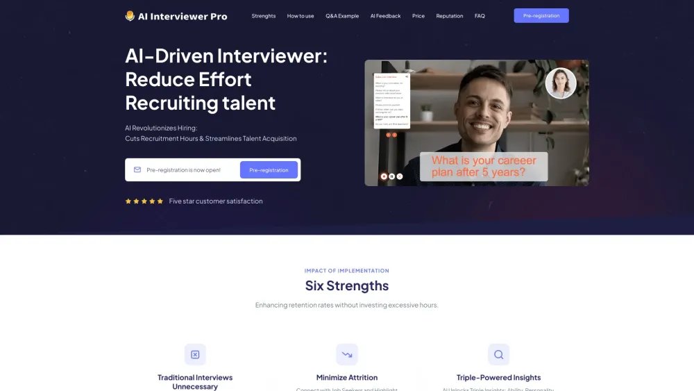 AI Interviewer Pro Website screenshot