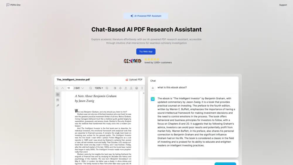 PDF AI Website screenshot