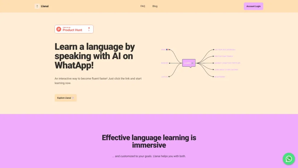 Speak Languages with AI Website screenshot