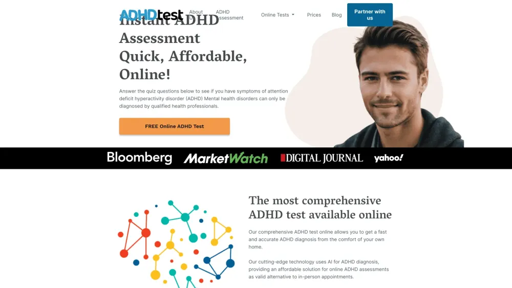 ADHDtest.ai Website screenshot