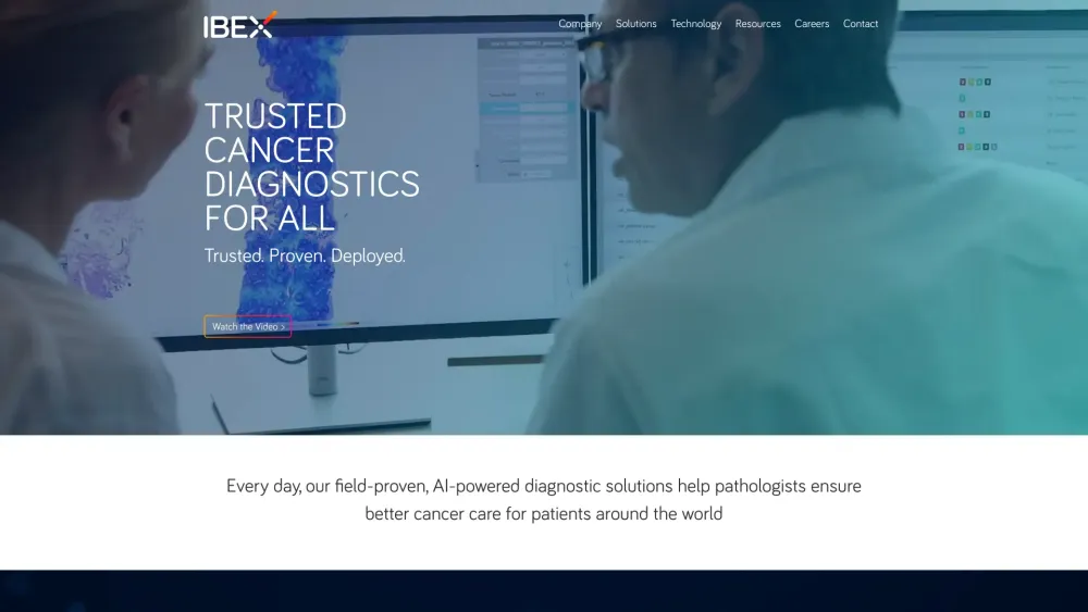 Ibex Website screenshot