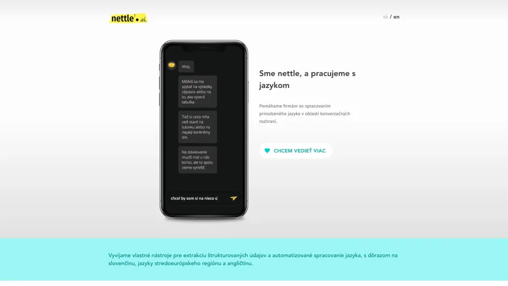 nettle! Website screenshot