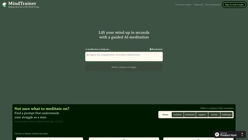 MindTrainer Website screenshot