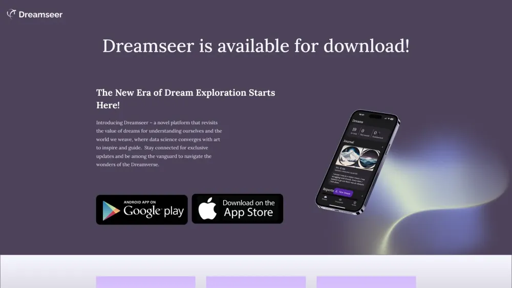 Dreamseer Website screenshot