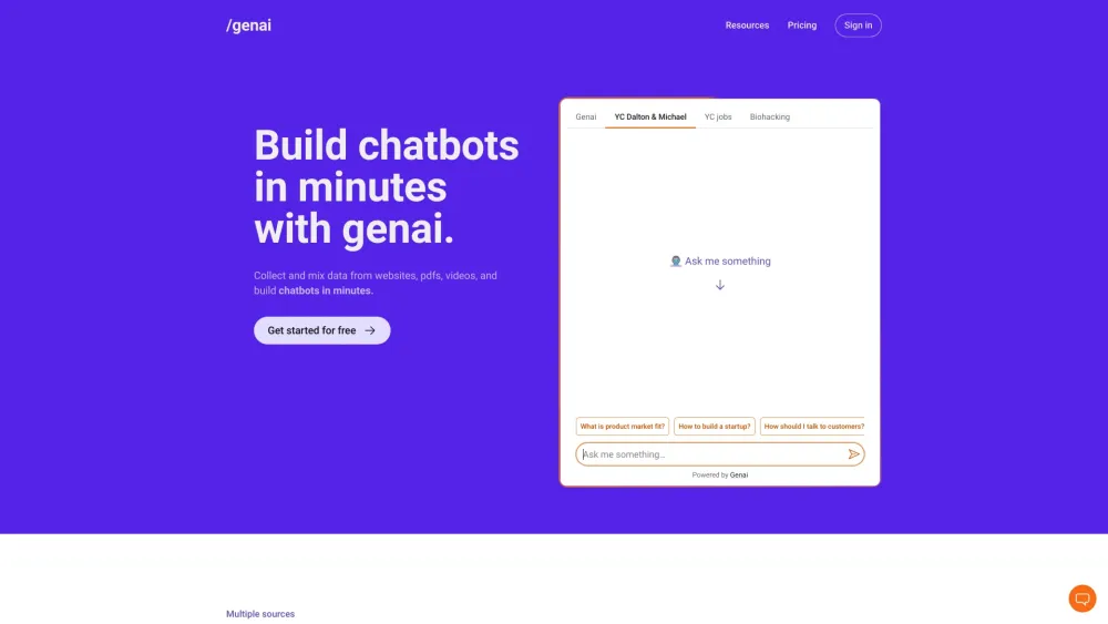 Genai Website screenshot