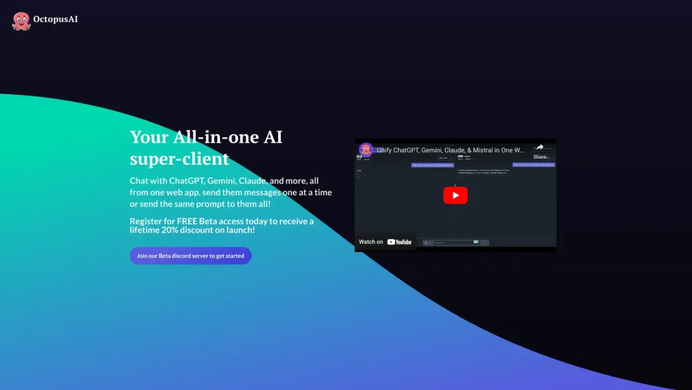 OctopusAI Website screenshot