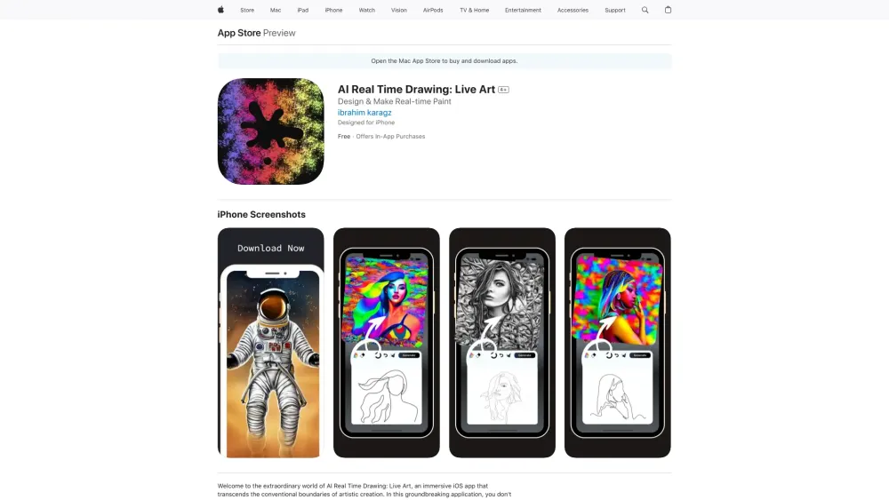 AI Real Time Drawing: Live Art Website screenshot