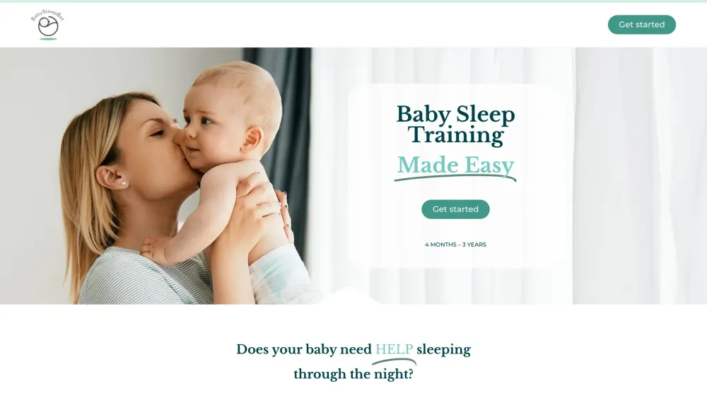 BabySleepBot Website screenshot