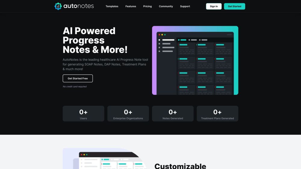 AutoNotes AI Website screenshot