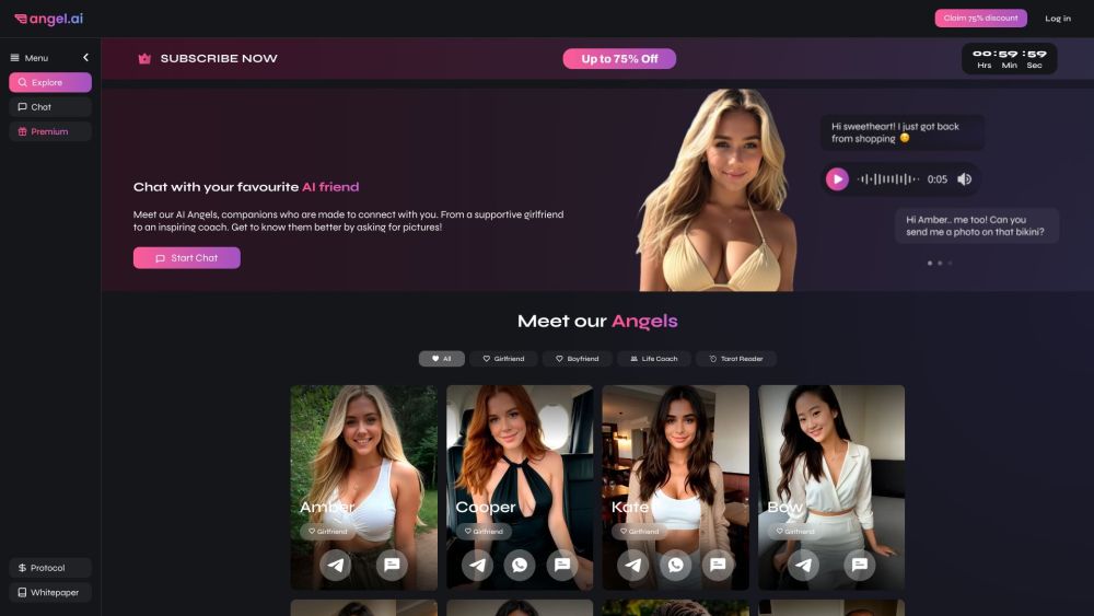 Angel AI Website screenshot