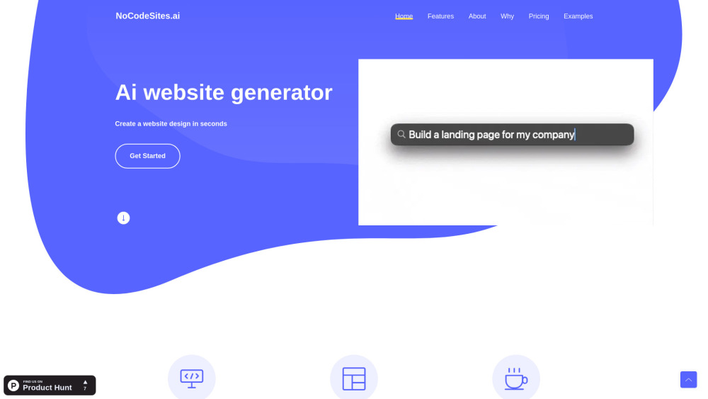 Ai Website Builder Website screenshot