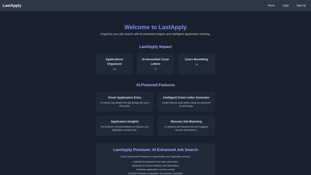 LastApply Website screenshot