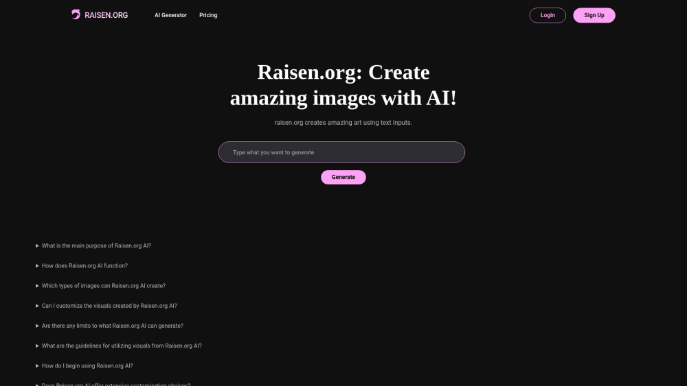 Raisen.org Website screenshot