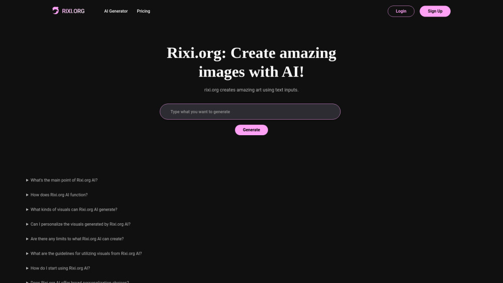 Rixi.org Website screenshot