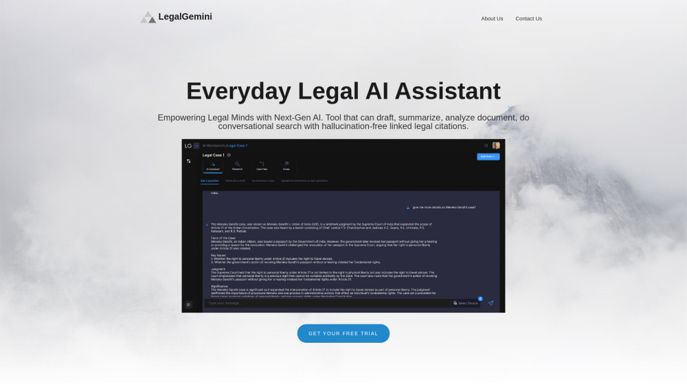 LegalGemini Website screenshot