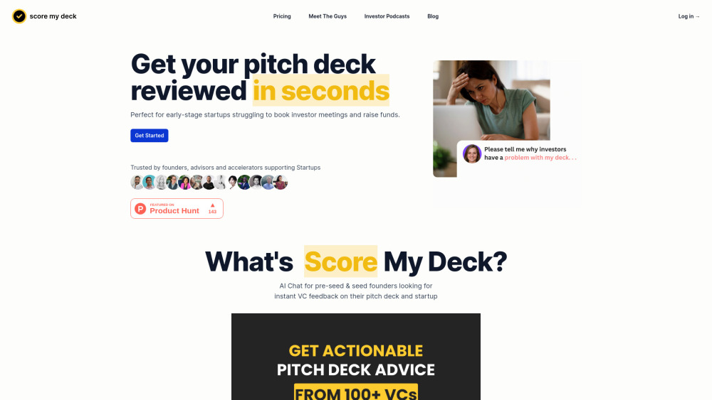 Score My Deck Website screenshot