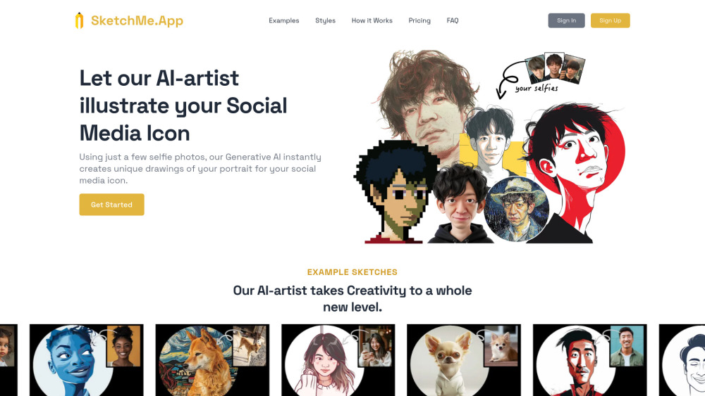 SketchMe.App Website screenshot