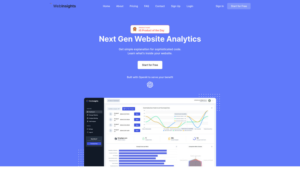 WebInsights Website screenshot