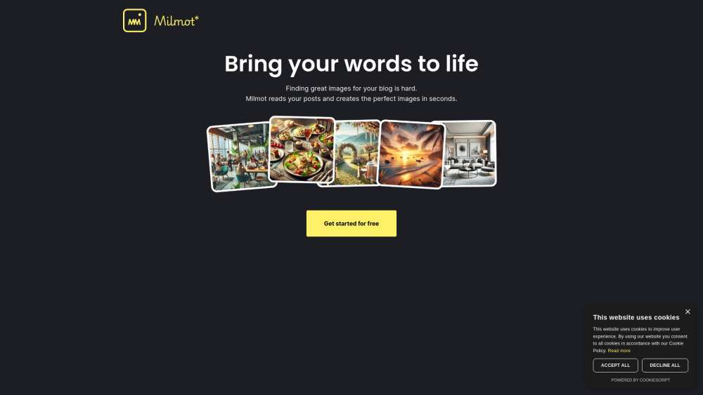 Milmot Website screenshot