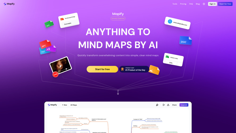 Mapify Website screenshot