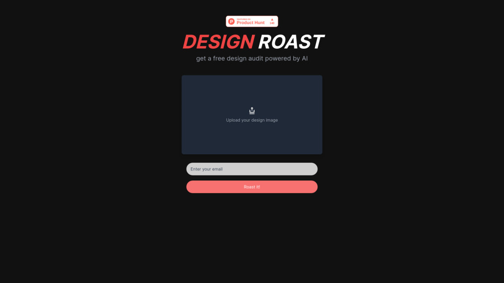 Roast My Design Website screenshot