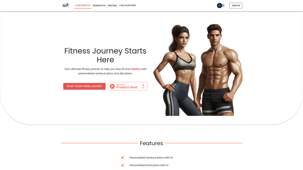 Load Muscle Website screenshot