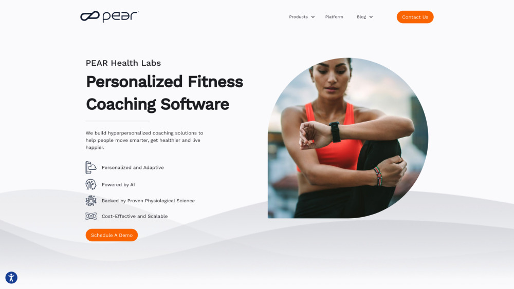 PEAR Health Labs Website screenshot