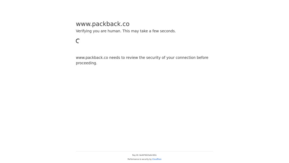 Packback Website screenshot