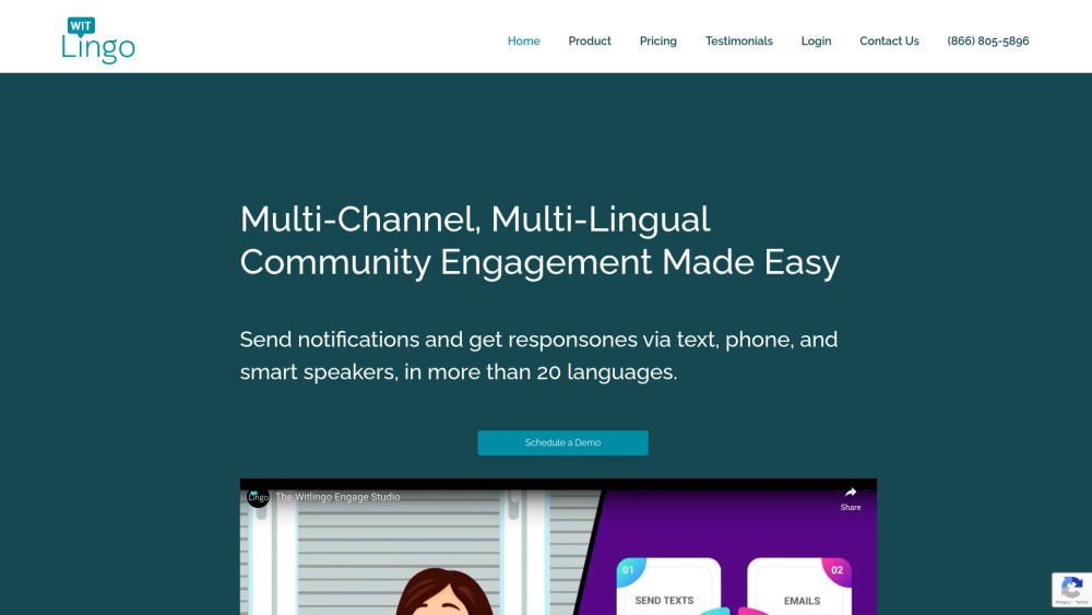 Witlingo Website screenshot