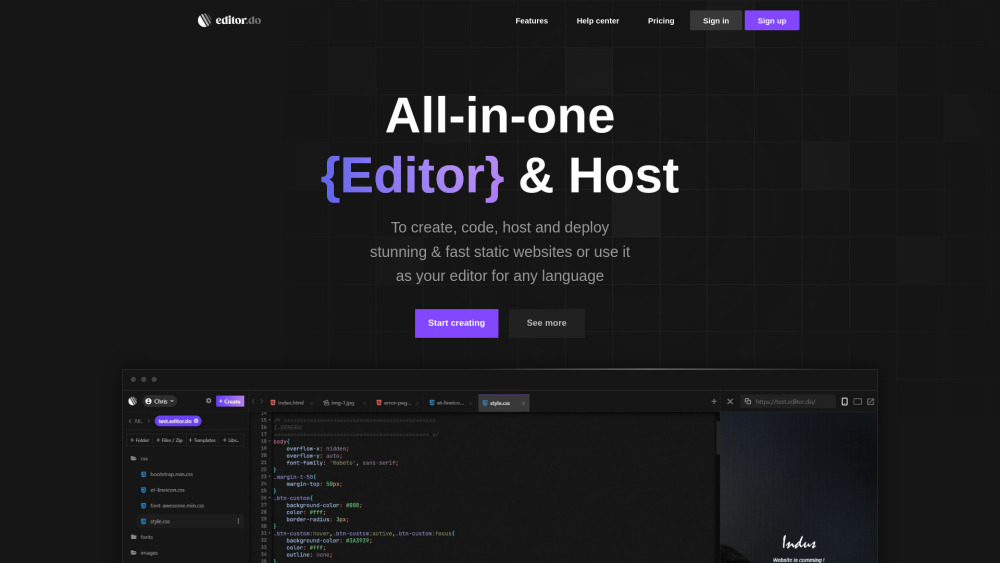 Editor.do Website screenshot