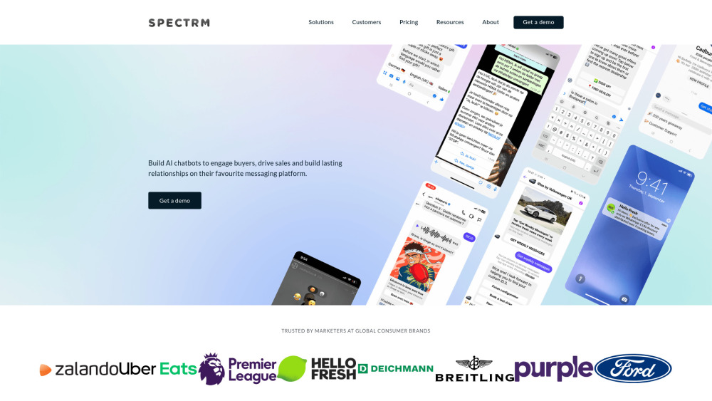 Spectrm Conversational Marketing Automation Platform Website screenshot