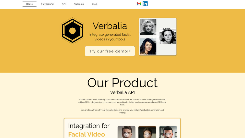 Verbalia Website screenshot