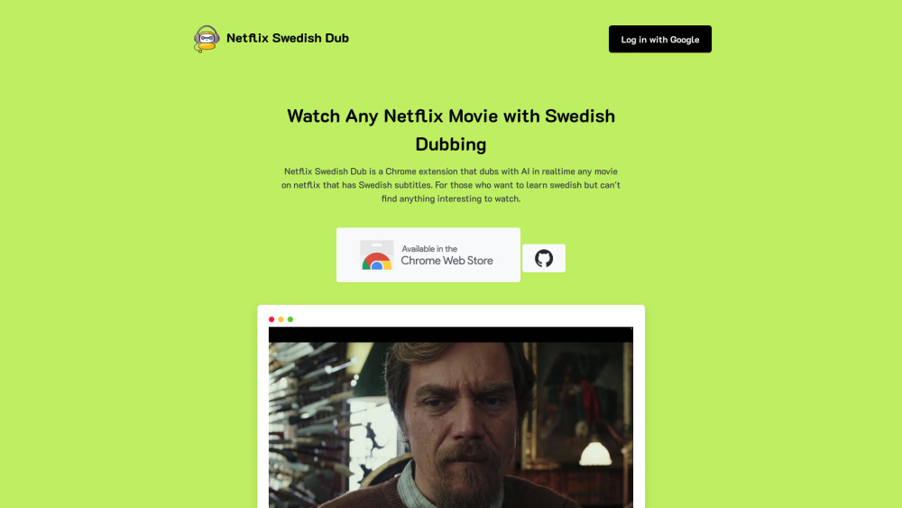 Netflix Swedish Dub Website screenshot