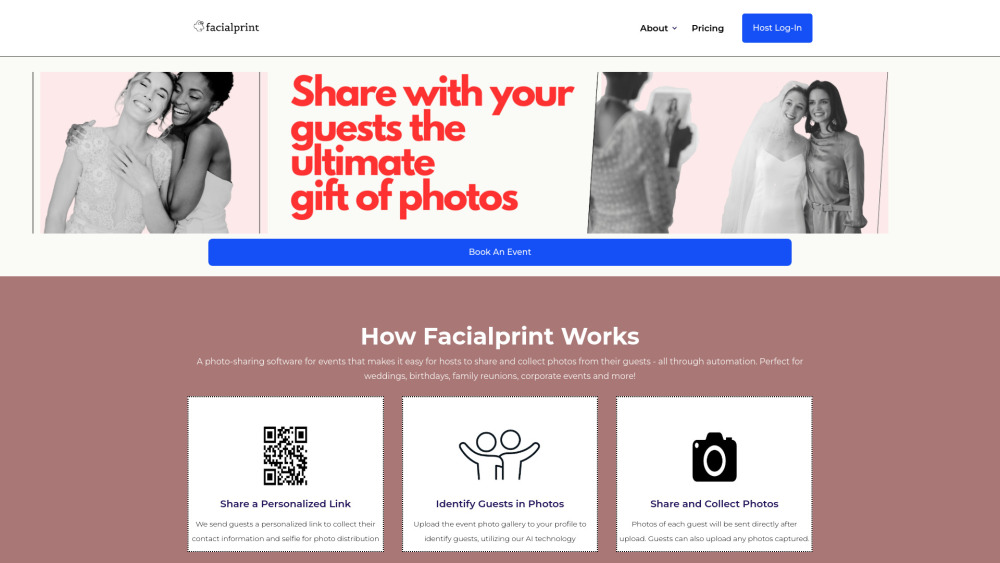 Facialprint Website screenshot