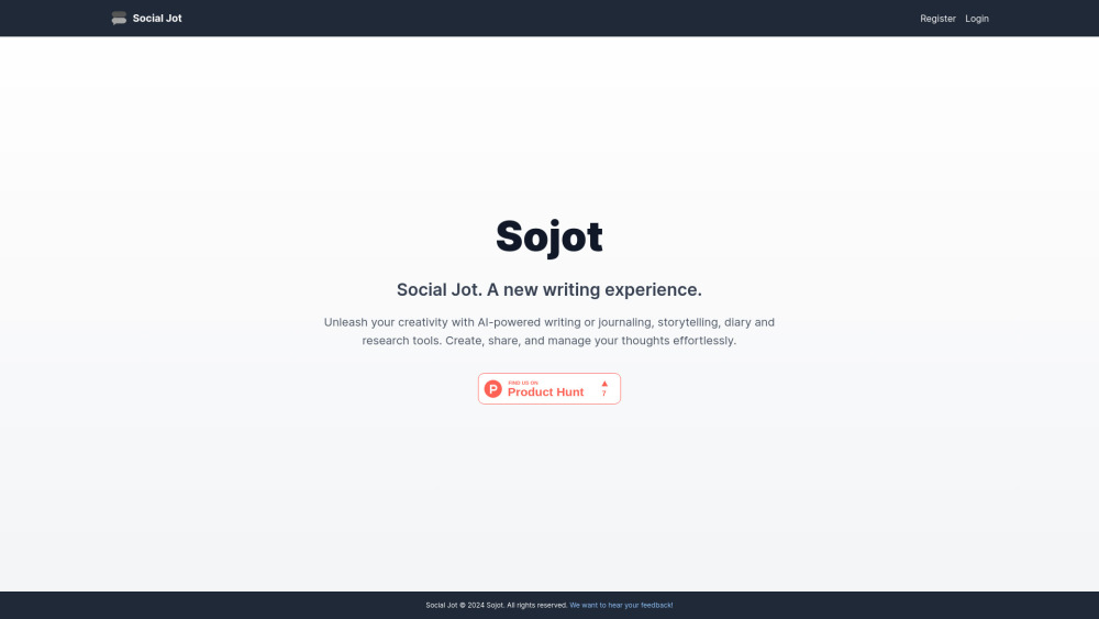 Sojot AI Website screenshot